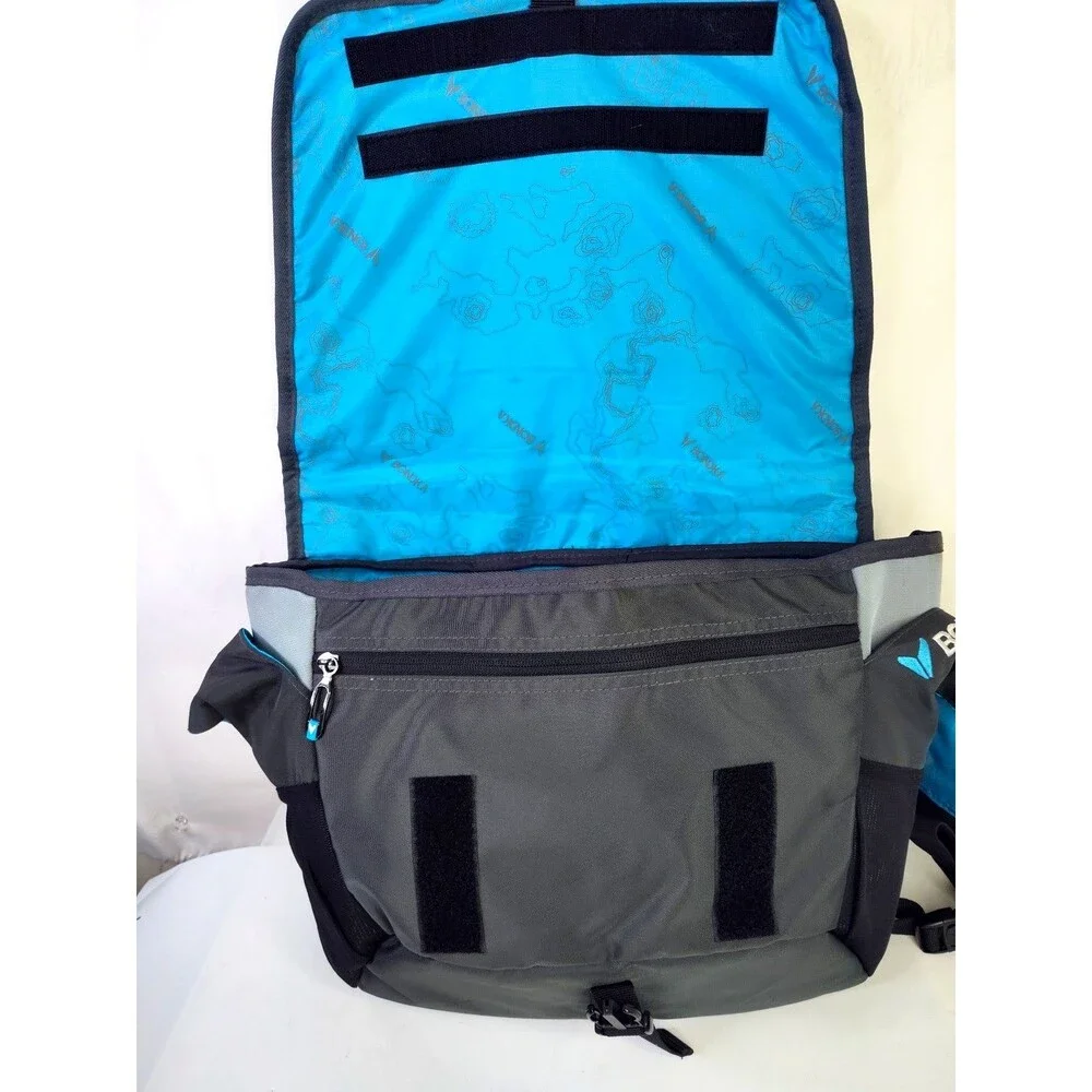 Bondka Cross Body Travel Messenger Bag Laptop & Tablet Padded Black Blue